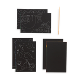 Scratch and Scribble Mini Scratch Art Kit - Funtastic Friends - 8 Cards 1 Sticker Sheet