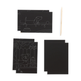 Scratch and Scribble Mini Scratch Art Kit - Playful Pups - 6 Cards