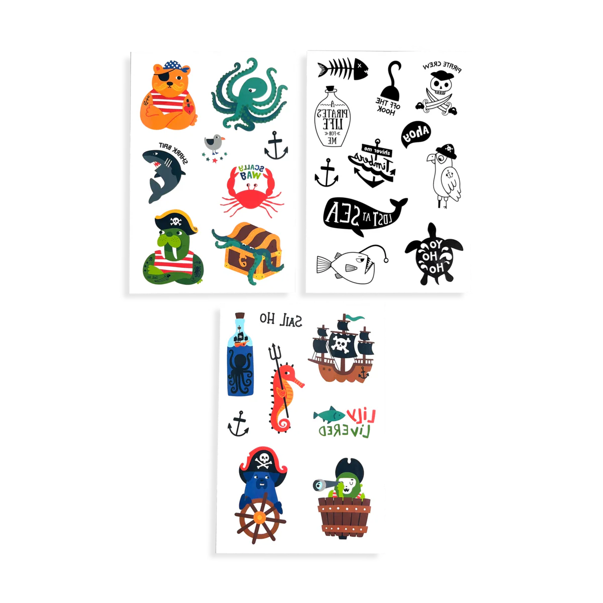 Mini Tattoo Palooza Temporary Tattoos - Pirate's Life