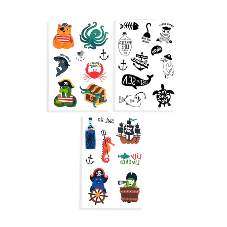 Mini Tattoo Palooza Temporary Tattoos - Pirate's Life