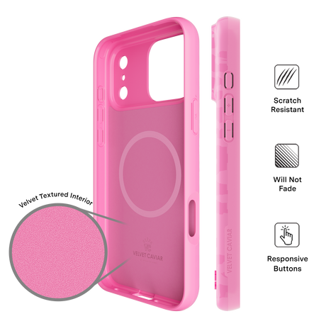 Velvet Caviar Case with MagSafe for iPhone 17 Pro Max - Hot Pink Leopard