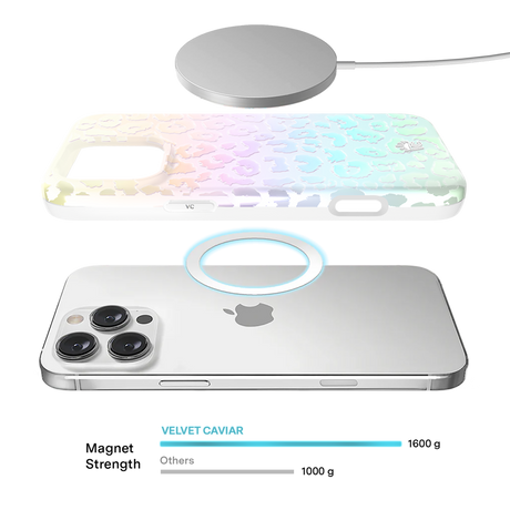 Velvet Caviar - MagSafe Case for Apple iPhone 16 Pro - White Opal Leopard