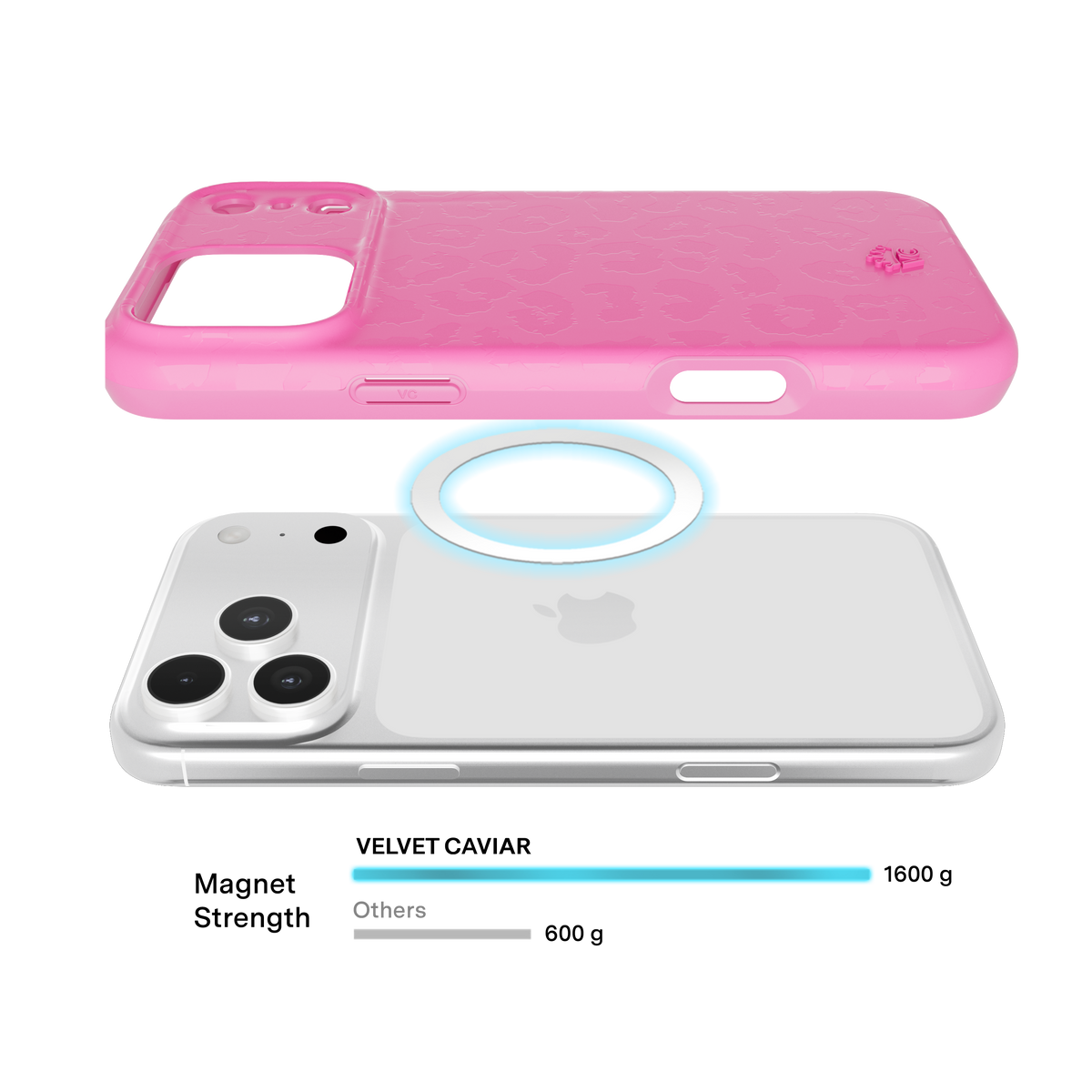 Velvet Caviar Case with MagSafe for iPhone 17 Pro Max - Hot Pink Leopard