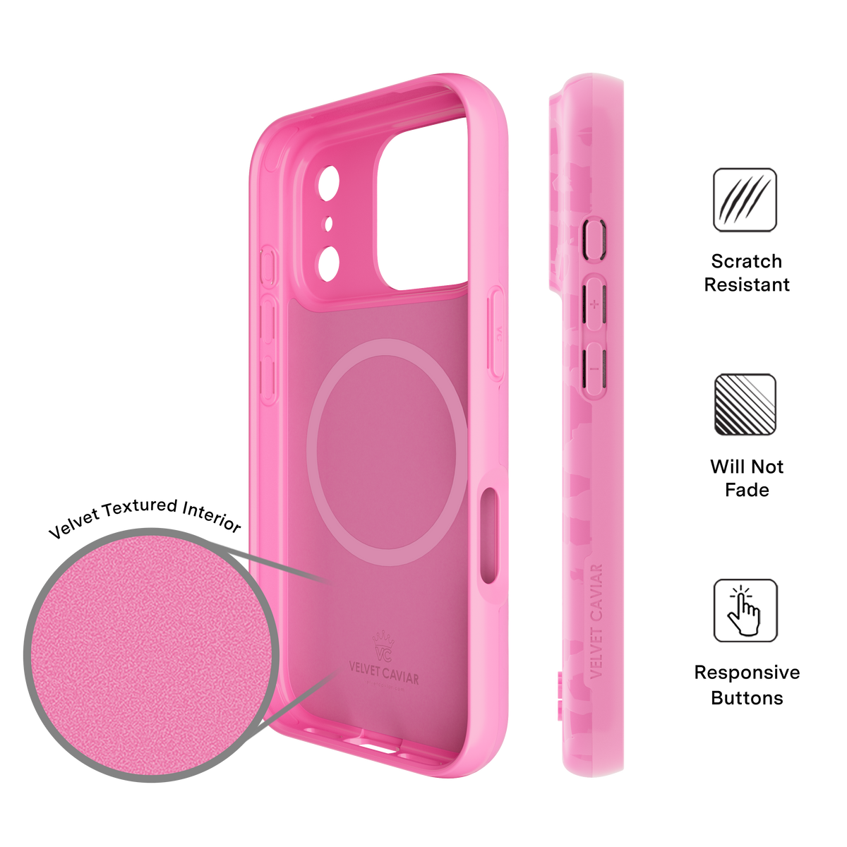 Velvet Caviar Case with MagSafe for iPhone 17 Pro - Hot Pink Leopard