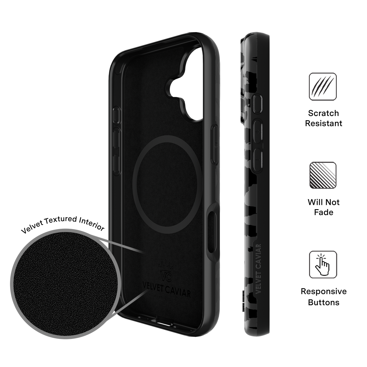 Velvet Caviar Case with MagSafe for iPhone 17 - Black Leopard