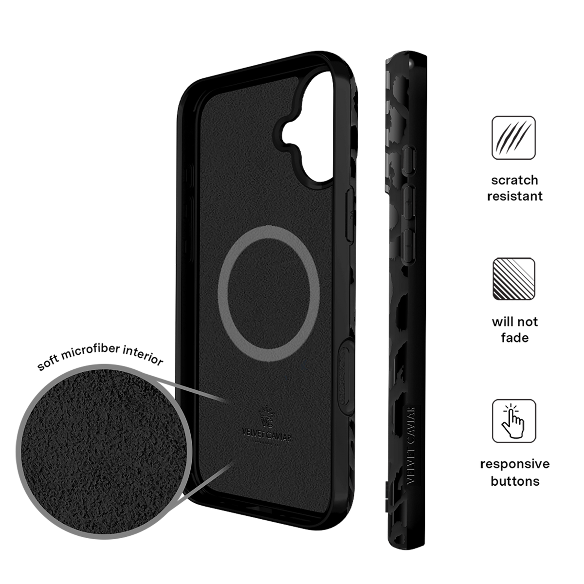 Iphone 16 Plus Magsafe Case - Black Leopard
