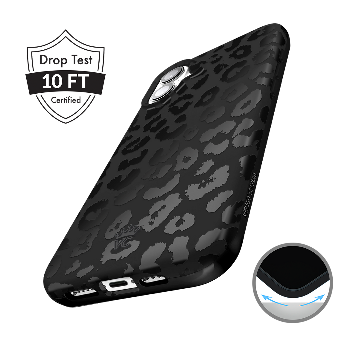 Iphone 16 Magsafe Case - Black Leopard