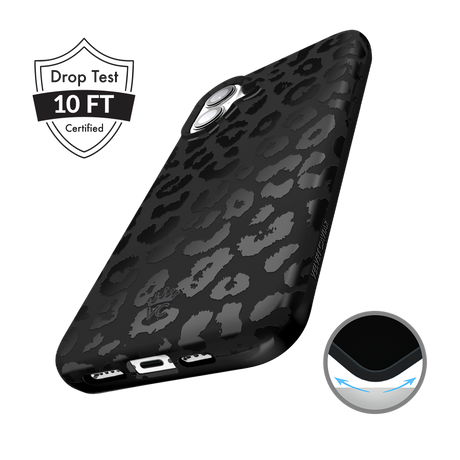 Iphone 16 Magsafe Case - Black Leopard