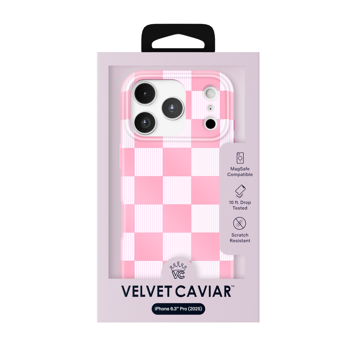 VELVET CAVIAR - MagSafe Case for Apple iPhone 17 Pro - Pink Vibe Checker