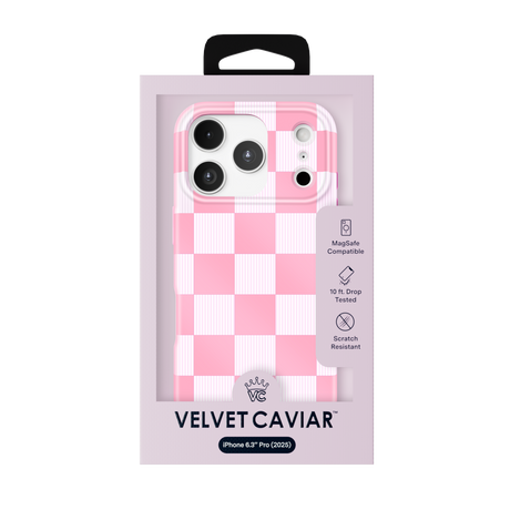 VELVET CAVIAR - MagSafe Case for Apple iPhone 17 Pro - Pink Vibe Checker