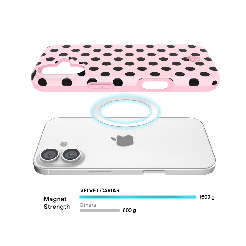 VELVET CAVIAR - IPhone 17 MagSafe Case - Princess Pink Polka Dot