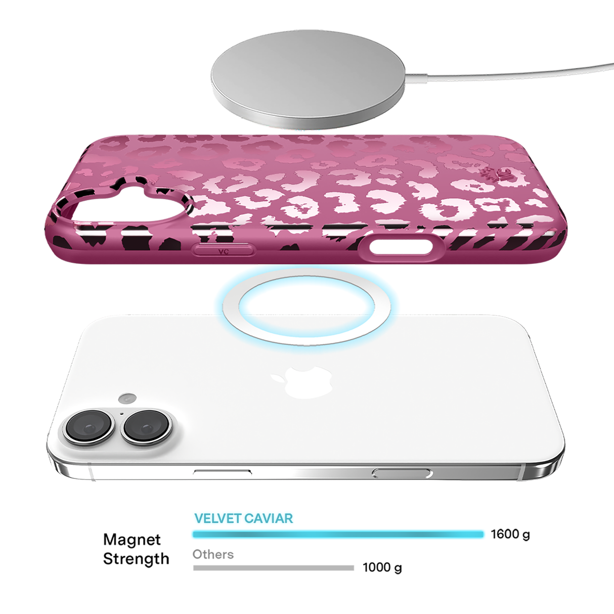 VELVET CAVIAR Apple iPhone 16 MagSafe Case - Pink Ruby Leopard