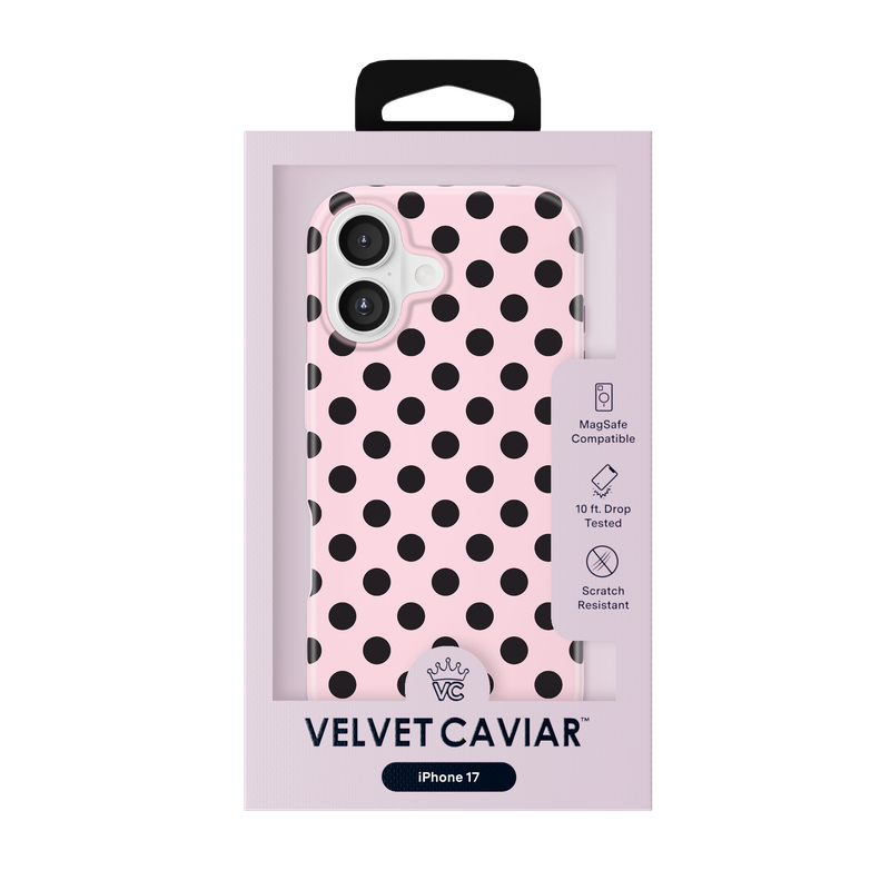 VELVET CAVIAR - IPhone 17 MagSafe Case - Princess Pink Polka Dot