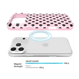 VELVET CAVIAR - MagSafe Case for Apple iPhone 17 Pro Max - Princess Pink Polka Dot