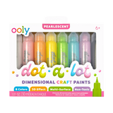 Dot-a-Lot 3D Dimensional Craft Paint - Pearlescent - Set of 8