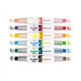 Double Up! Double-Ended Crayons - 12 Colors - Set of 6