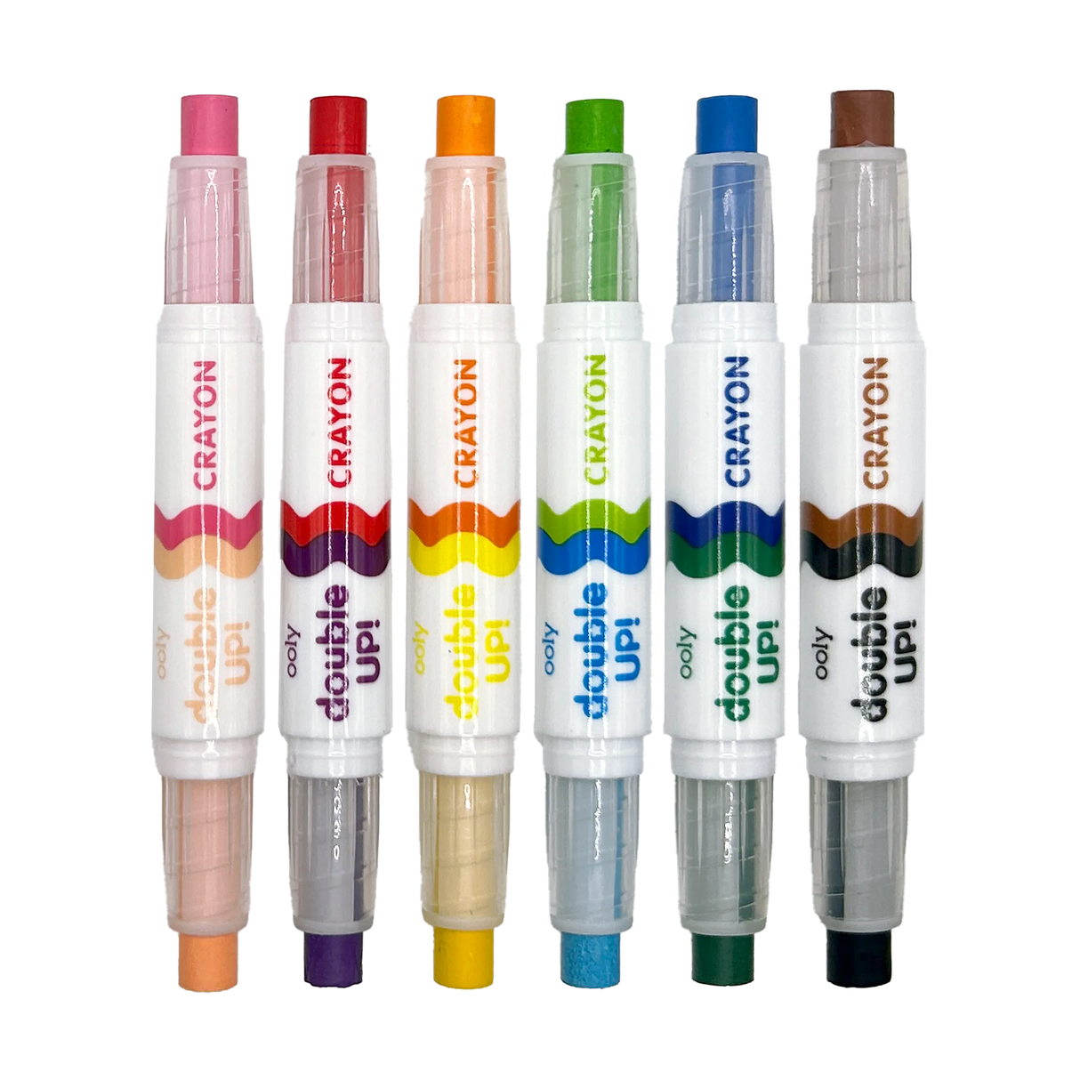 Double Up! Double-Ended Crayons - 12 Colors - Set of 6