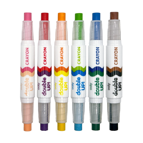 Double Up! Double-Ended Crayons - 12 Colors - Set of 6