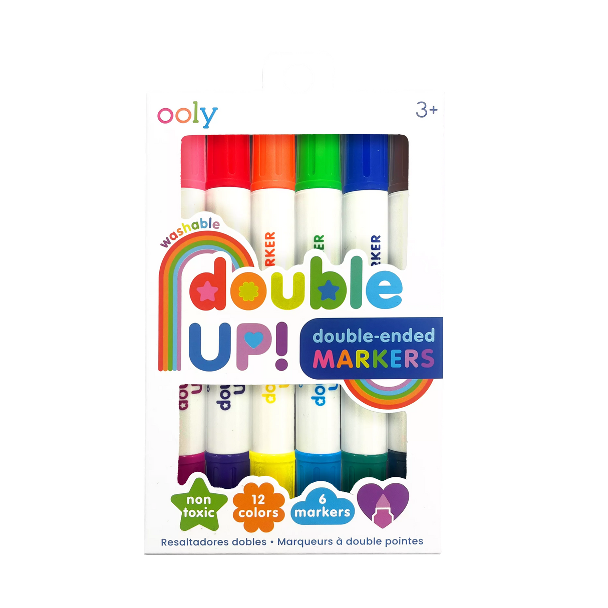 Double Up! Double-Ended Markers - 12 Colors - Set of 6