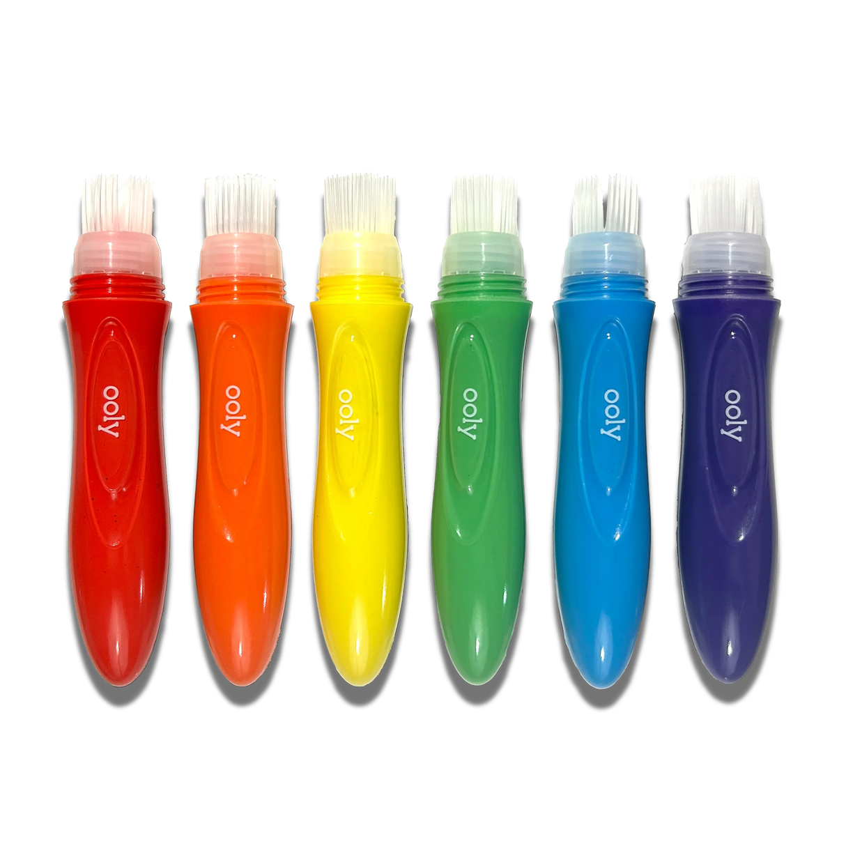 Easy Squeezy Squeezable Poster Paint Brushes - Easy Grip - Set of 6