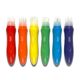 Easy Squeezy Squeezable Poster Paint Brushes - Easy Grip - Set of 6