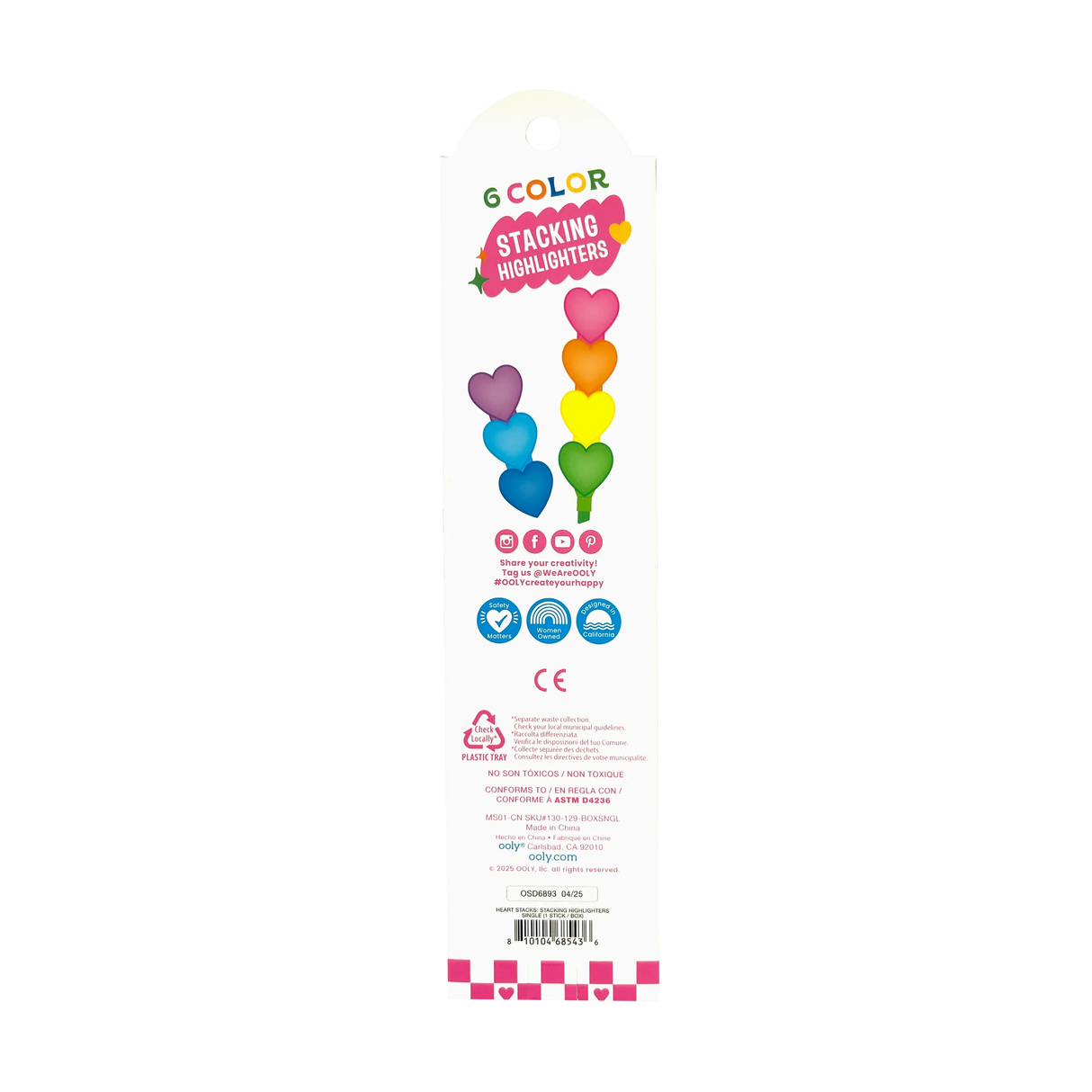 Heart Stacks Stacking Highlighters - 6 Color