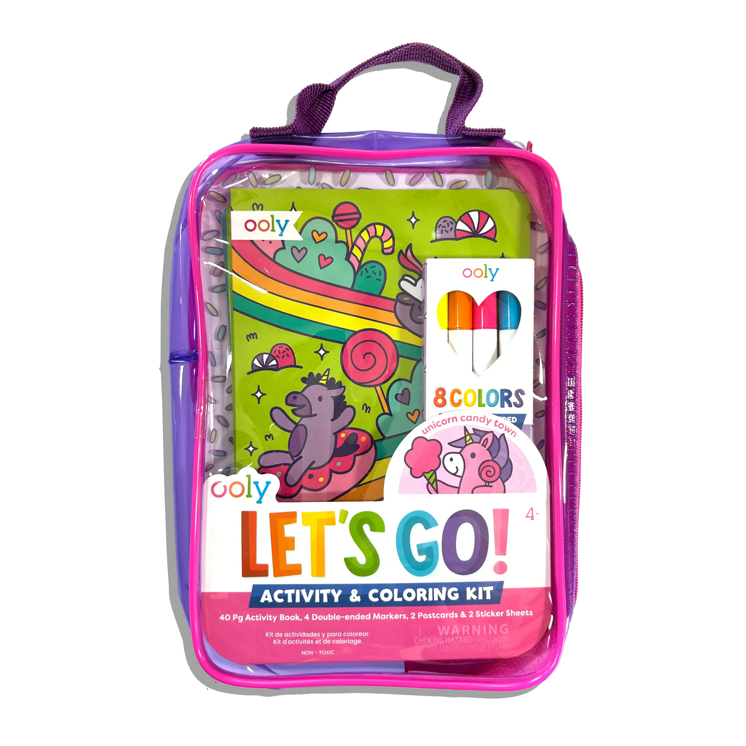 Let's Go! Activity & Coloring Kit - Unicorn Candy Town