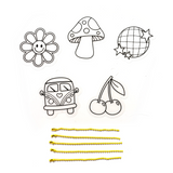 Shrink-Its! Mini DIY Shrink Art Kit - Good Vibes - 5 Charms