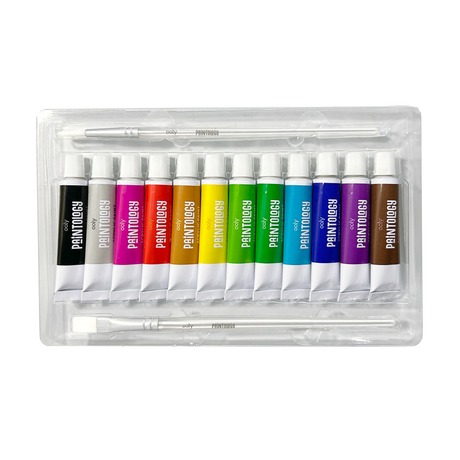Paintology Acrylic Paint Set - Classic Colors - Set of 12