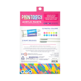 Paintology Acrylic Paints Set - Pastel Colors - Set of 12