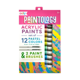Paintology Acrylic Paints Set - Pastel Colors - Set of 12