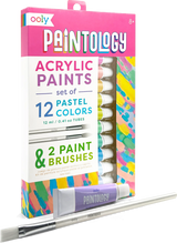 Paintology Acrylic Paints Set - Pastel Colors - Set of 12