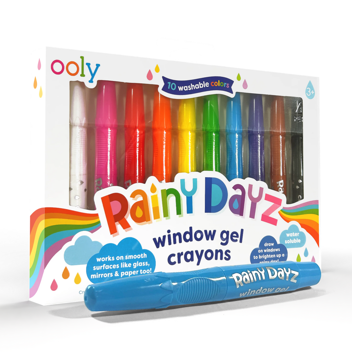 Rainy Dayz Window Gel Crayons - Set of 10