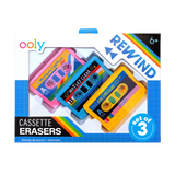 Rewind Cassette Erasers - Retro - Set of 3