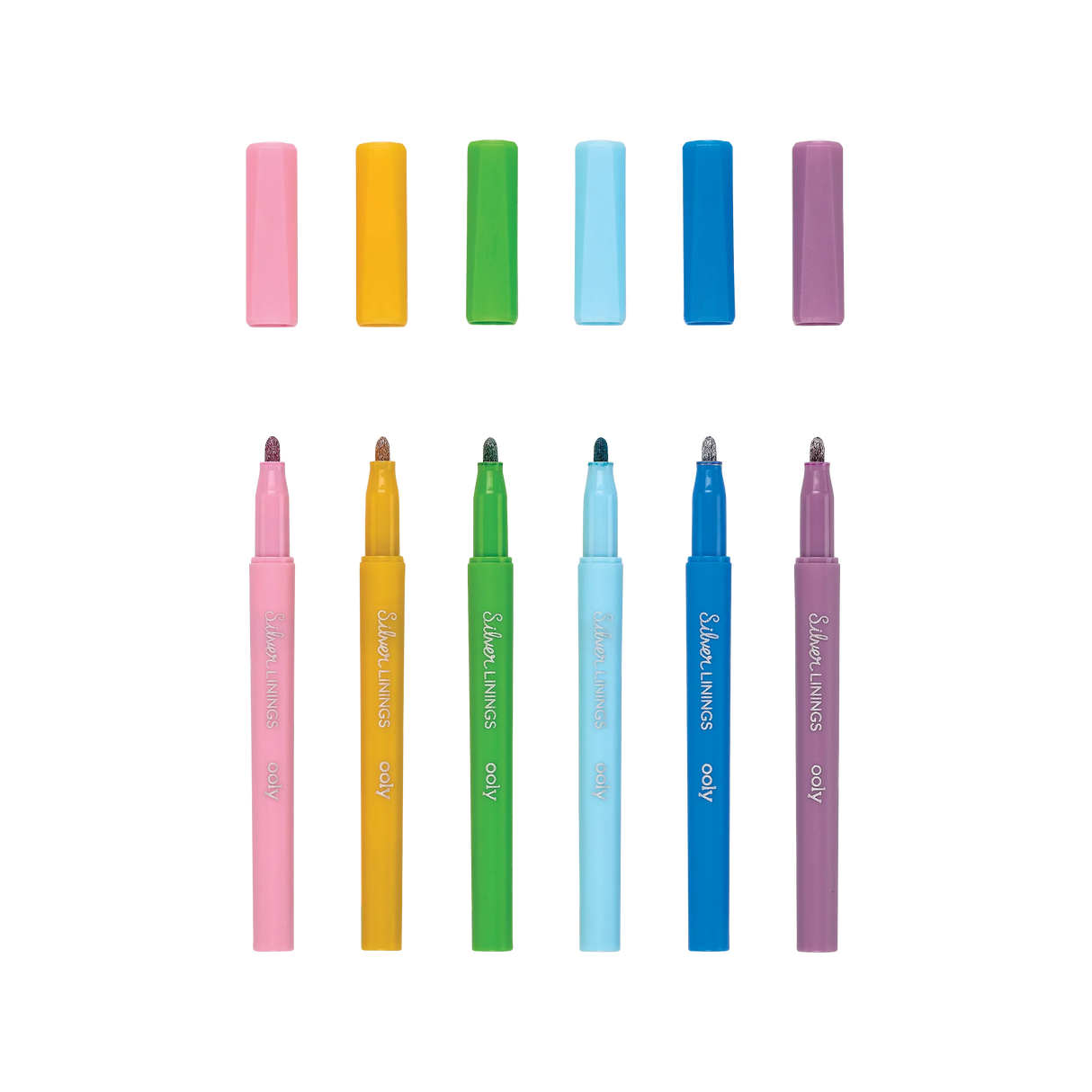 Silver Linings Outline Markers - Set of 6