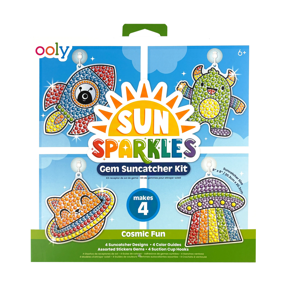 Sun Sparkles Gem Suncatcher Kit - Cosmic Fun - 4 Designs