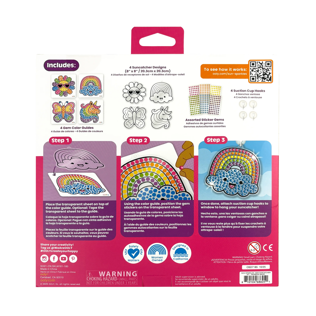 Sun Sparkles Gem Suncatcher Kit - Rainbow Magic - 4 Designs