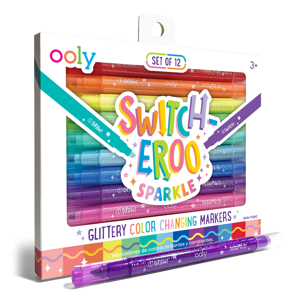 Switch-Eroo Sparkle Glittery Color Changing Markers - Set of 12