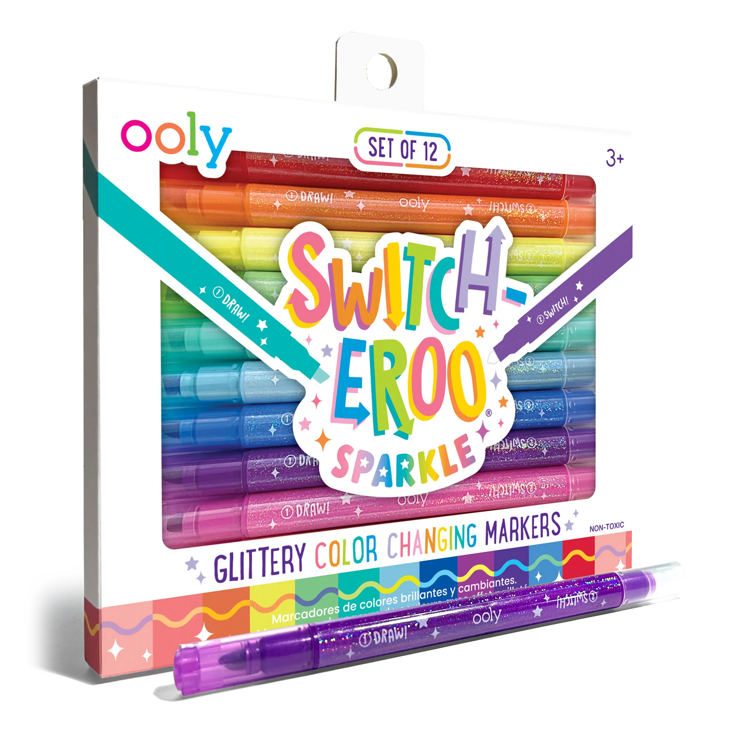 Switch-Eroo Sparkle Glittery Color Changing Markers - Set of 12