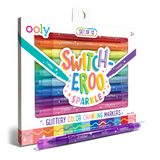 Switch-Eroo Sparkle Glittery Color Changing Markers - Set of 12