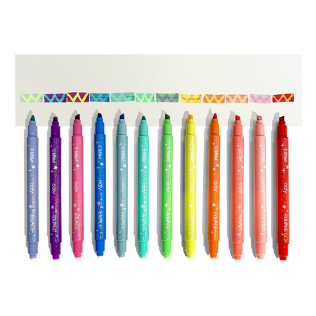 Switch-Eroo Sparkle Glittery Color Changing Markers - Set of 12