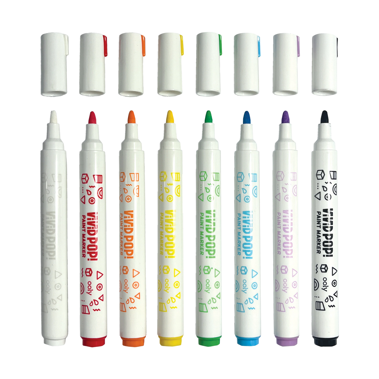 Vivid Pop! Water Based Paint Markers - Set of 8