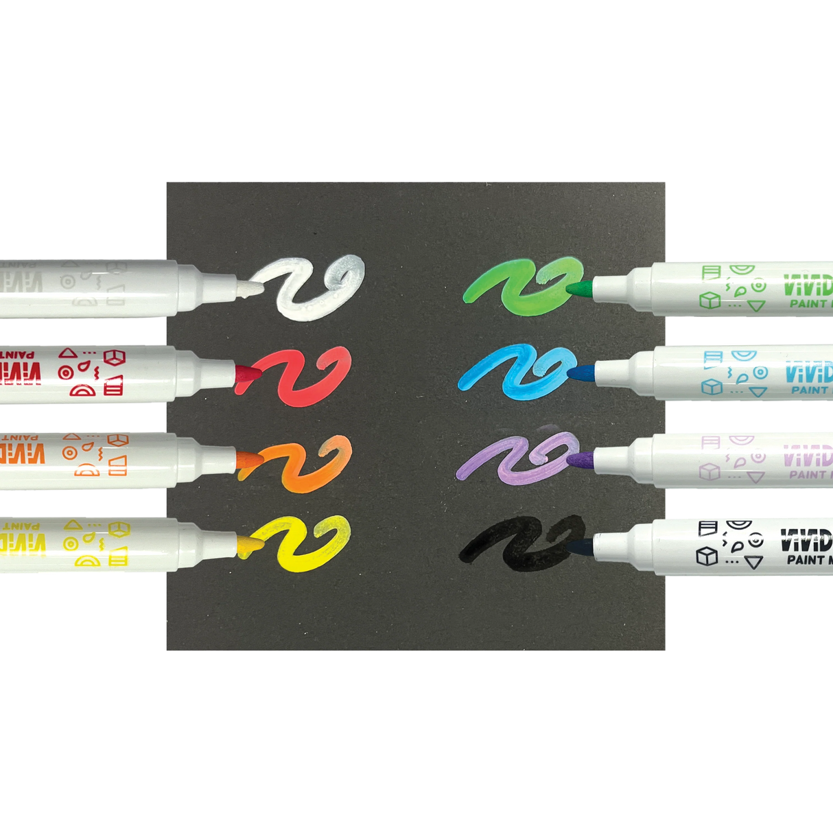 Vivid Pop! Water Based Paint Markers - Set of 8