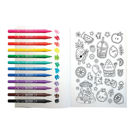 Yummy Yummy Scented Coloring Kit - Markers Stickers Coloring Book