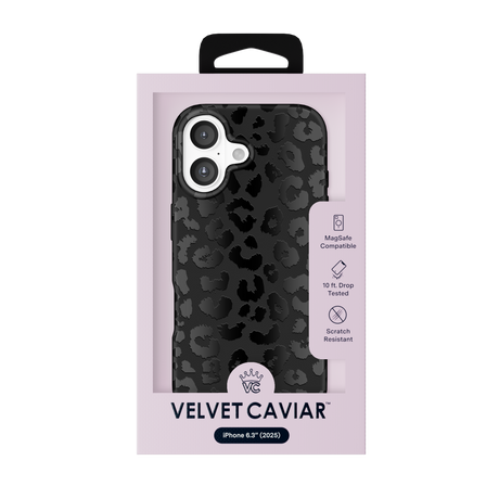 Velvet Caviar Case with MagSafe for iPhone 17 - Black Leopard