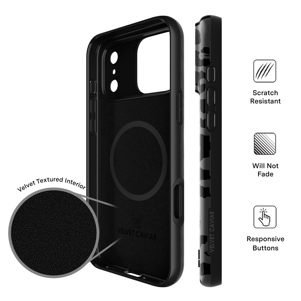 Velvet Caviar - MagSafe Case for Apple iPhone 17 Pro Max - Black Leopard