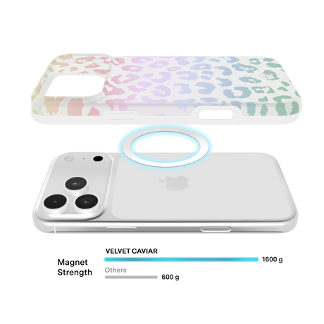 Iphone 17 Pro Max Magsafe Case - White Opal Leopard