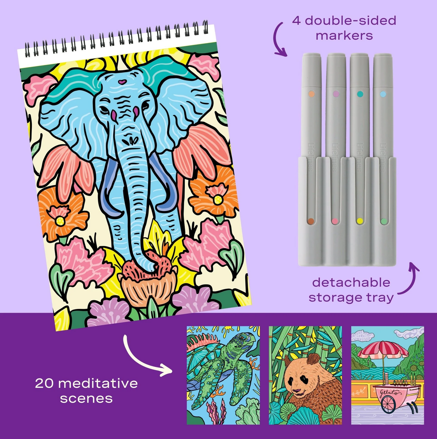 FlowArt® - Color-to-Reveal, Animals