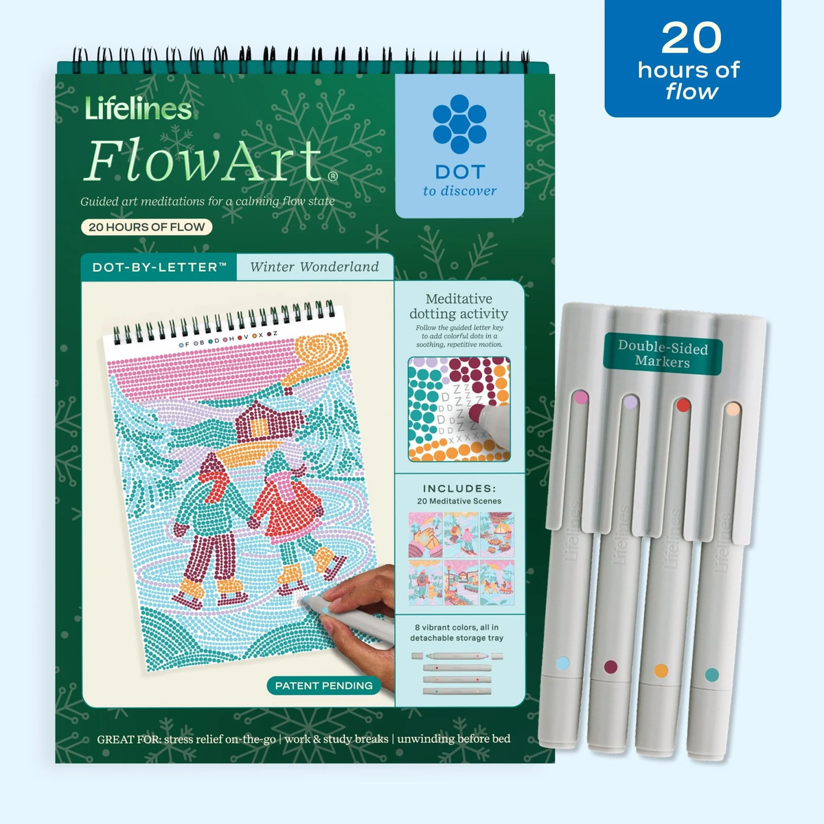 Lifelines FlowArt Dot-by-Letter Winter Wonderland art pad - cover