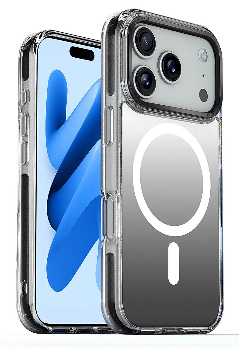 xBase iPhone 17 Pro Max - DuoHybrid MagSafe Compatible - Protective Case - Silver Black